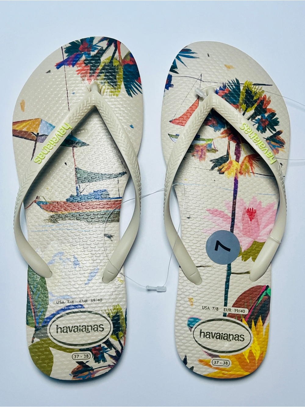 NWT Women's Summer Bliss Slim Flip Flops Havaianas Sandals 7/8 - Picture 6 of 15